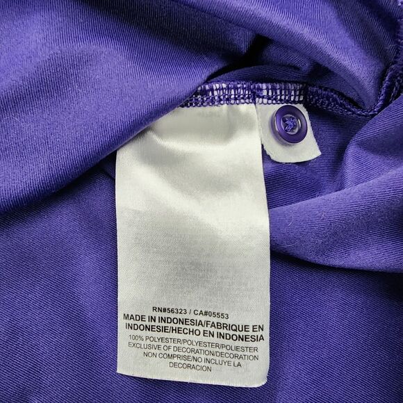 Clemson Tigers University Shirt Mens Medium Purple Polo Nike Dri Fit Performance - Picture 14 of 16